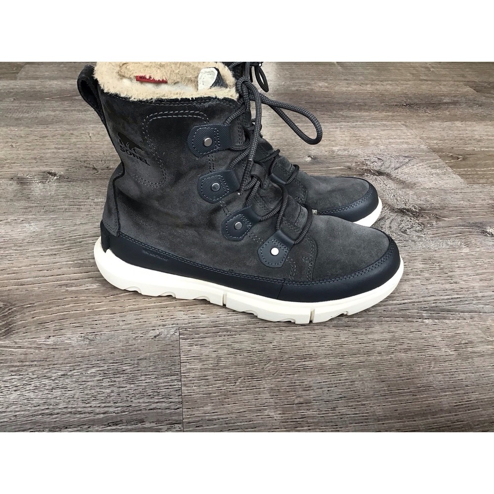 Sorel Womens Size 10 Explorer II Joan Gray Waterproof Winter Boots NL4462-028
